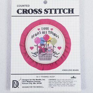 Vtg Counted Cross Stitch Kit in 5" Framing Hoop